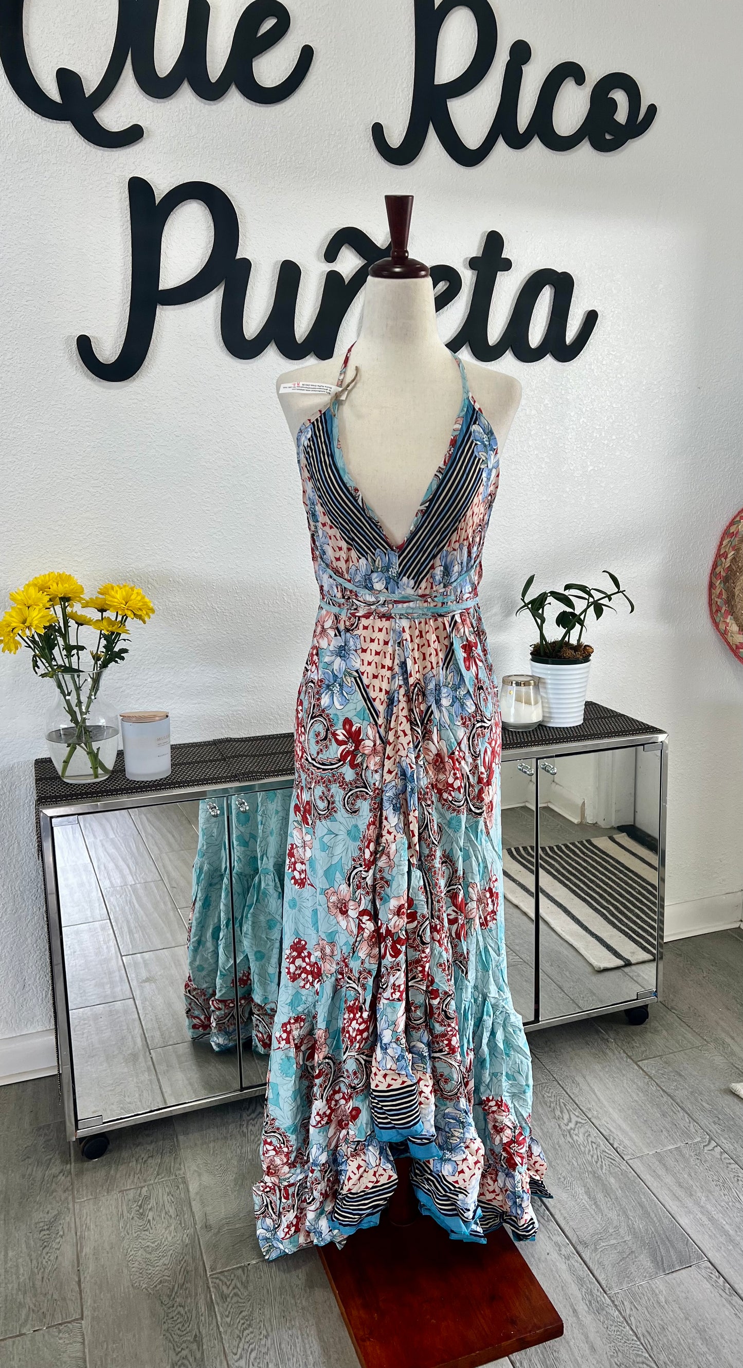Divine Long Ruffle Dress