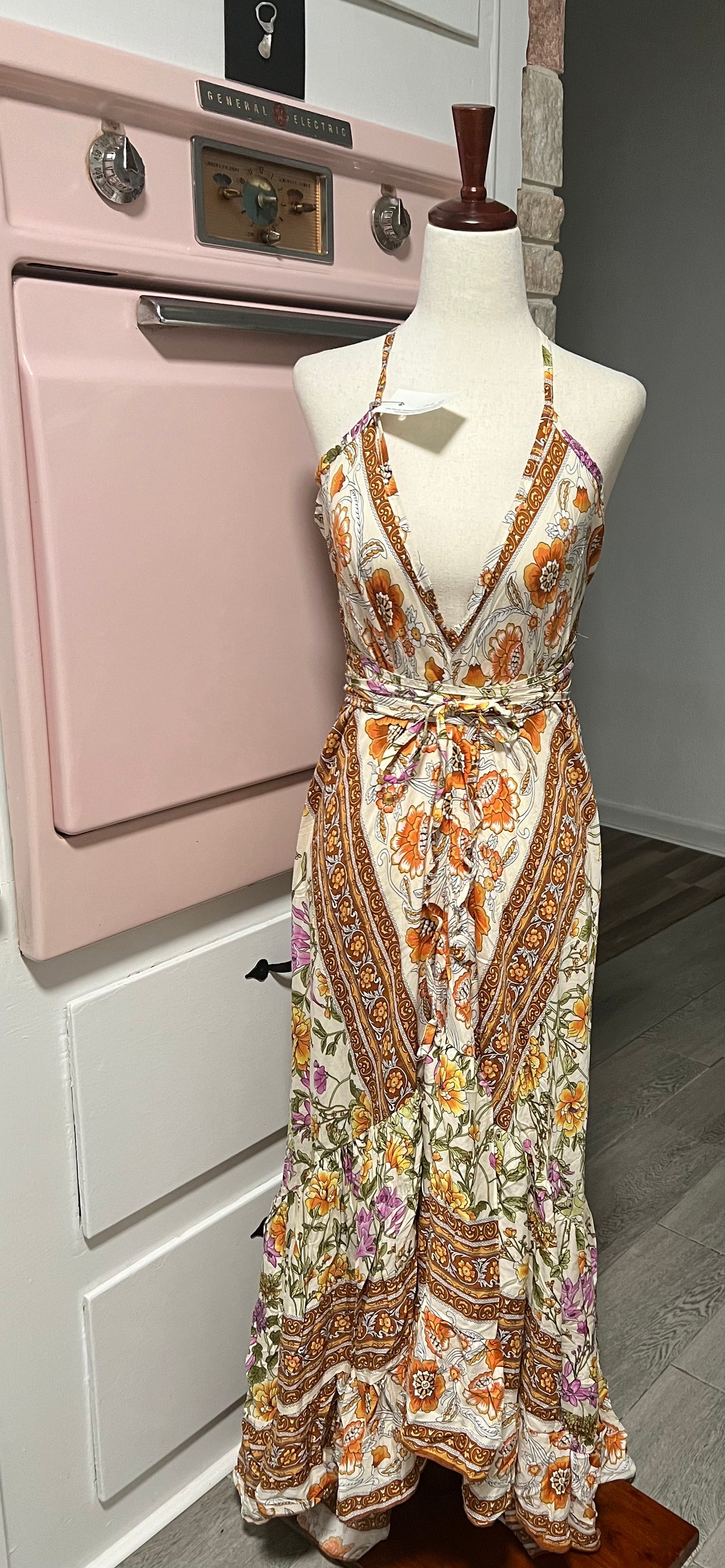 Divine Long Ruffle Dress