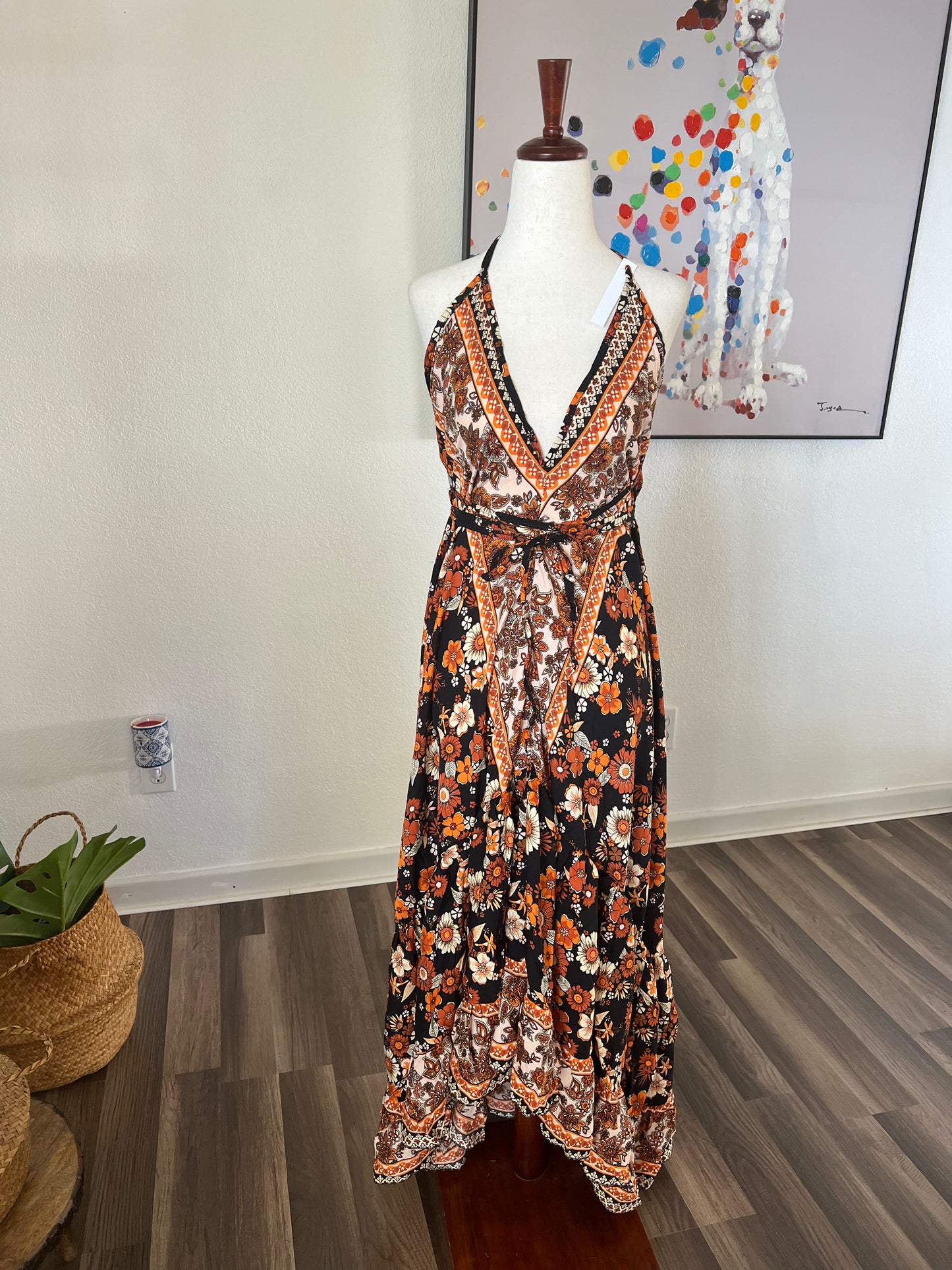 Divine Long Ruffle Dress