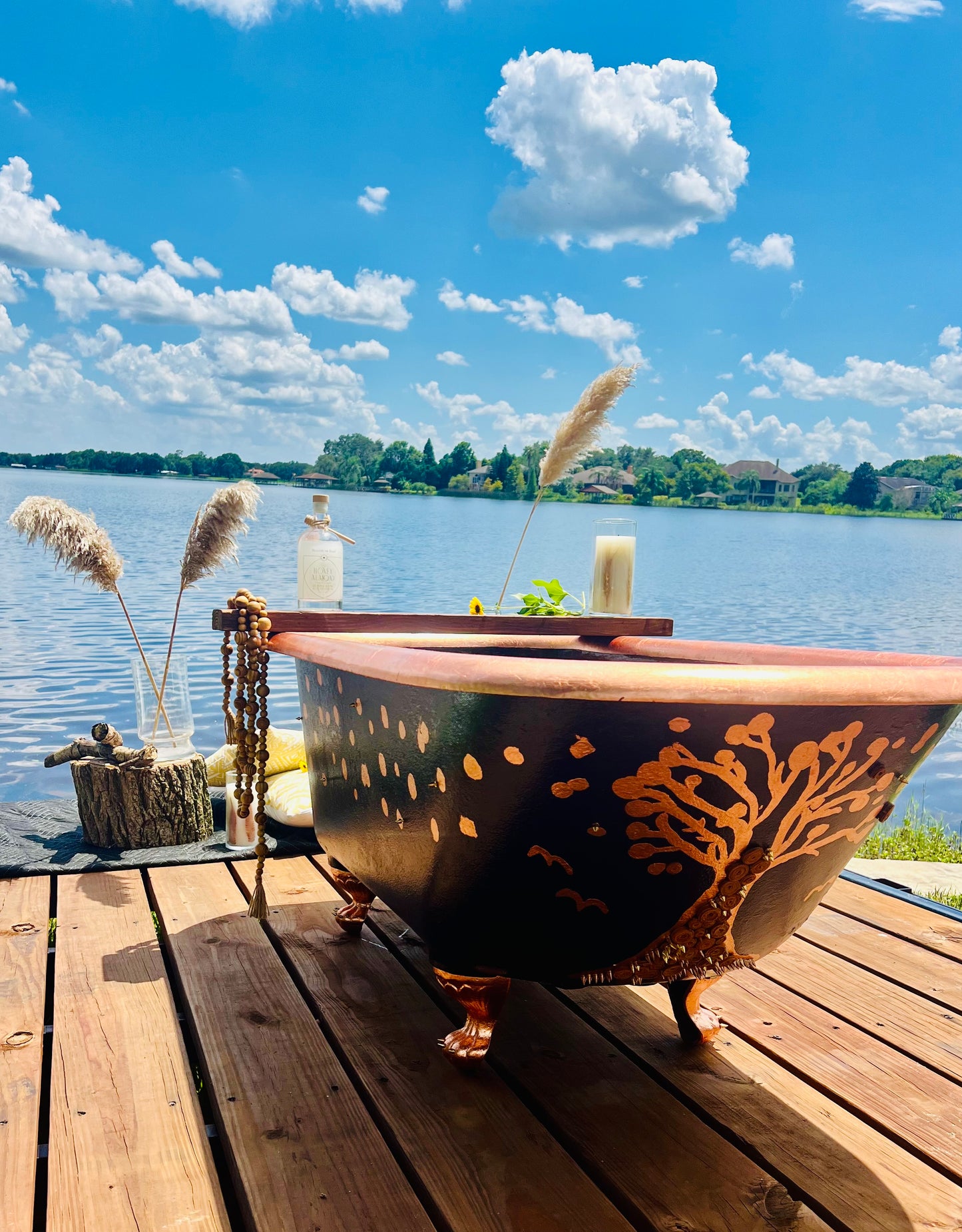 Antique Artistically Restored Cast Iron Claw Foot Tub from Yr 1900