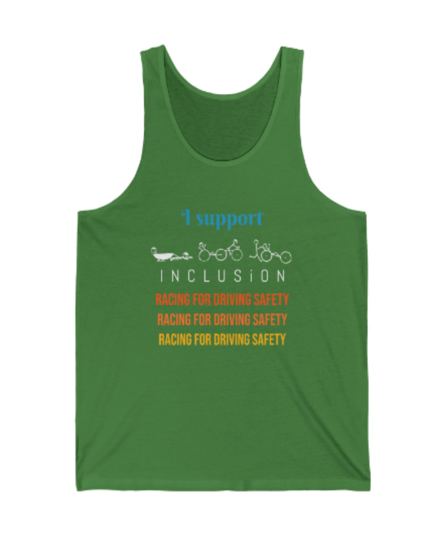 I Support Inclusion Unisex Jersey Tank Top -SuperMI