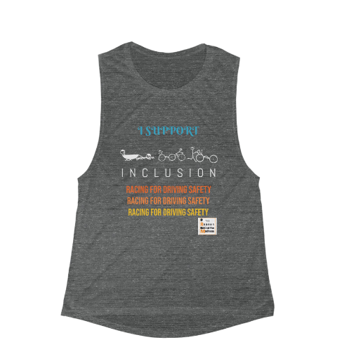 I support Inclusion Women's Flowy Scoop Muscle Tank- SuperMI