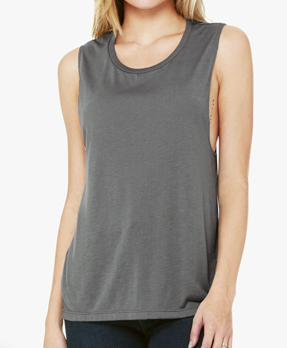 I support Inclusion Women's Flowy Scoop Muscle Tank- SuperMI